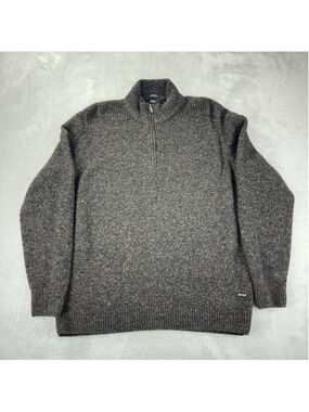 Hugo Boss Men's Size XL Wool Blend 1/4 Zip Pullover Sweater Made in Turkey